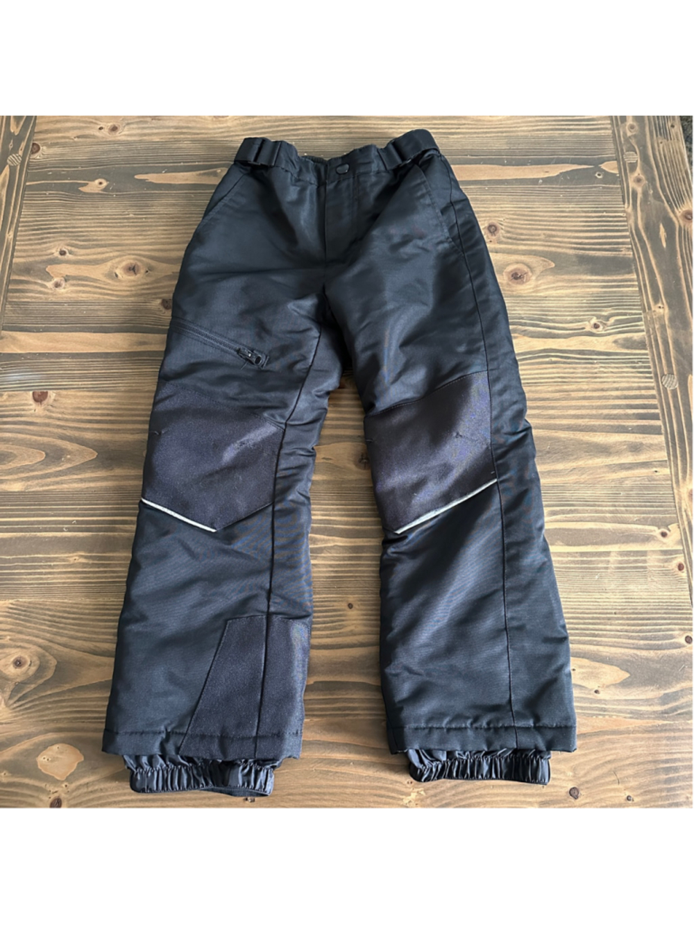 SwissTech Boys Snow Pants Size S 6/7 Black Insulated Winter Ski Snow Bib Pants